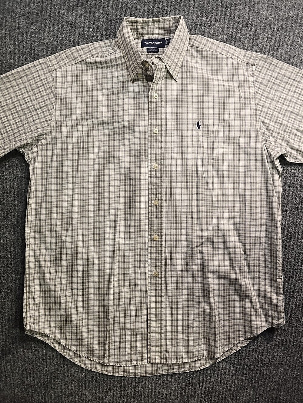 Ralph Lauren Button Up Shirt Mens L Golf Short Sleeve Tilden
